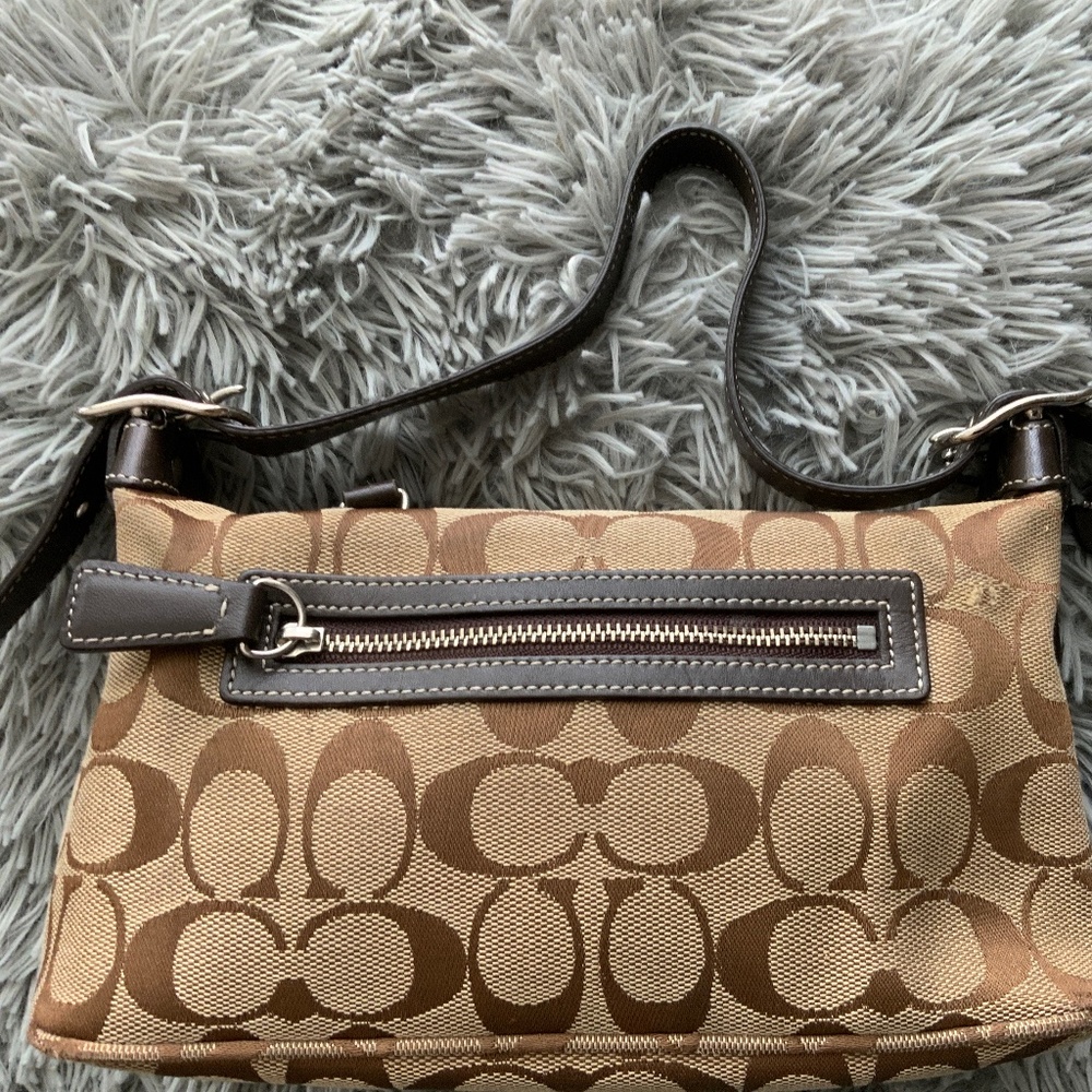 Coach Signature CC Small Shoulder Bag Leather Strap & Trim  - Pretty